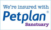 We're insured with Petplan Sanctuary